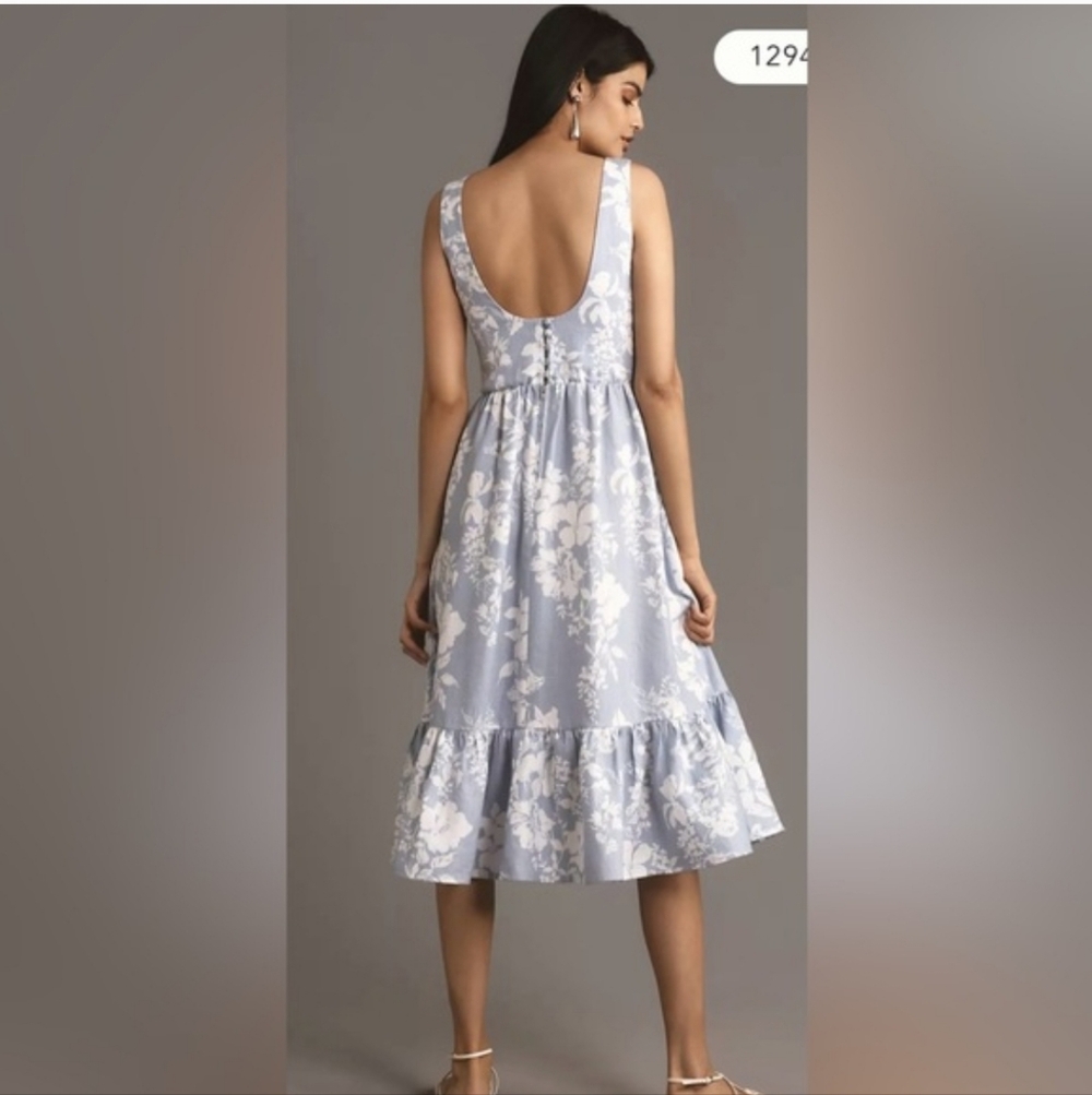 Reformation Bucatini Linen Midi Dress Size 2 - Picture 13 of 13